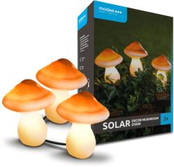 Modee LED lámpa dekoráció szett , 3 darabos , napelemes , gomba , meleg fehér , IP44 , Modee (ML-DS006)