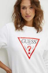 GUESS felső fehér, női, nyomott mintás, W2YQ16 KBA11 - fehér M