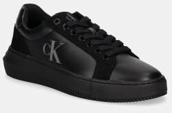 Calvin Klein bőr sportcipő CHUNKY CUPSOLE LTH MG LTH fekete, YW0YW01614 - fekete Női 36