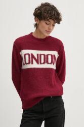 Pepe Jeans gyapjúkeverék pulóver HILDA női, bordó, PL702227 - burgundia S