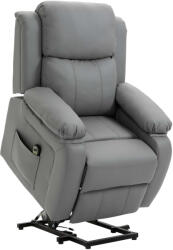 Homcom Fotel, Homcom, poliuretán, szürke (713-092V90GY)