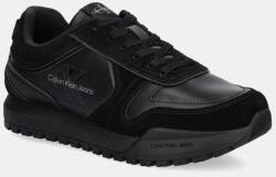 Calvin Klein Jeans bőr sportcipő TOOTHY RUNNER IRREGULAR LINES fekete - fekete Férfi 42