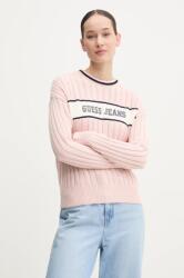 Guess Jeans pamut pulóver rózsaszín, W5RR46 Z3HM1 - rózsaszín S