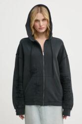MM6 Maison Margiela pamut melegítőfelső szürke, női, sima, kapucnis, S62GU0130. M25004 - szürke XS