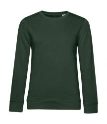 B&C Collection Női hosszú ujjú organikus pulóver B and C Organic Crew Neck /women French Terry 2XL, Sötétzöld