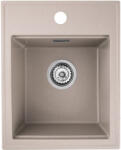SINK Quality Mosogató Minőségi Ferrum Új 4050, 1 kamrás gránit mosogató 400x500x185 mm + króm szifon, bézs, SKQ-FER. 4050. BX (SKQ-FER.4050.B.X)